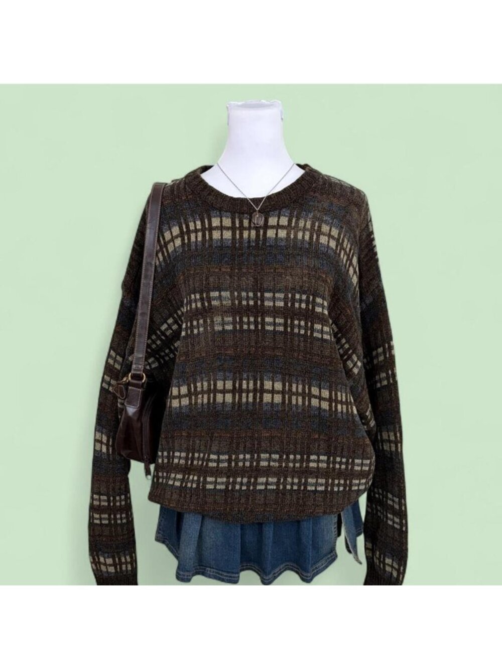 90s plaid skate sweater